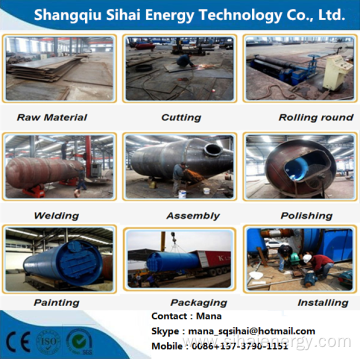 Recycling waste rubber pyrolytic machine